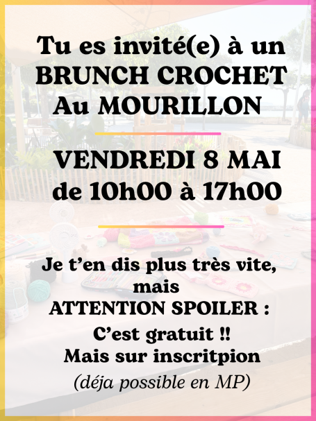 Je t'invite à un brunch crochet à Toulon Brunch crochet au Mourillon