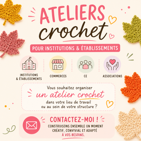 Atelier crochet pour entreprises, CE et associations Atelier crochet pour entreprises et collectivités à Toulon