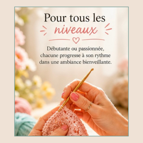 Atelier crochet tous niveaux Atelier crochet tous niveaux débutant confirmé Toulon